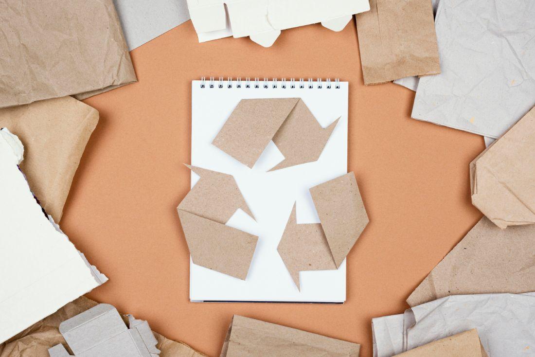 Paper recycling graphic